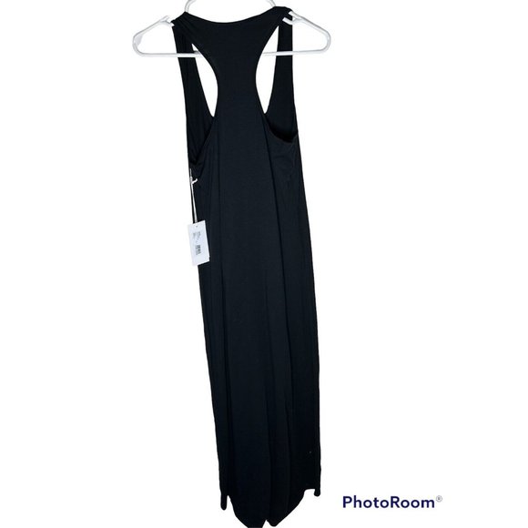 Calme by Johnny Was Black Racer Back Knit Maxi Dress Size Medium NEW - Picture 2 of 7